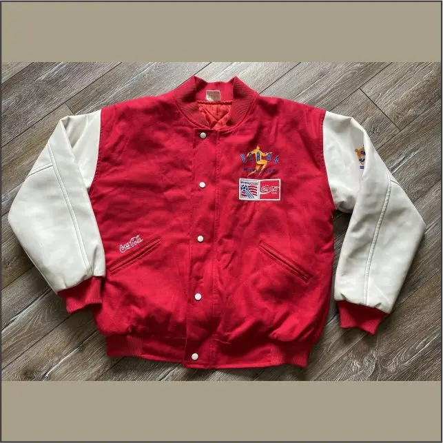 Coca Cola USA Jacket Bomber Vintage 1994 World Cup Soccer Football Retro L