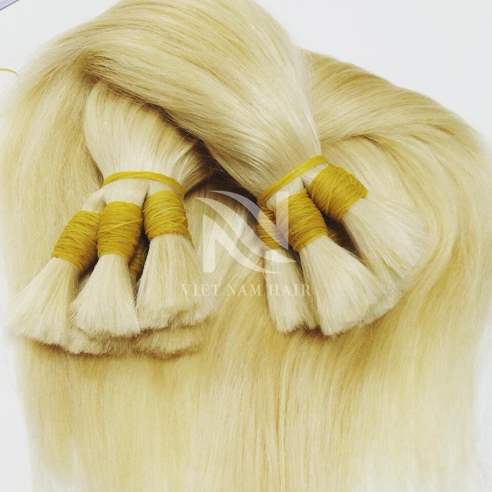 Human Hair Bulk Good Price Wholesale Vietnamese Bulk Hair Extensions Remy Virgin Hair Bulk Double Drawn