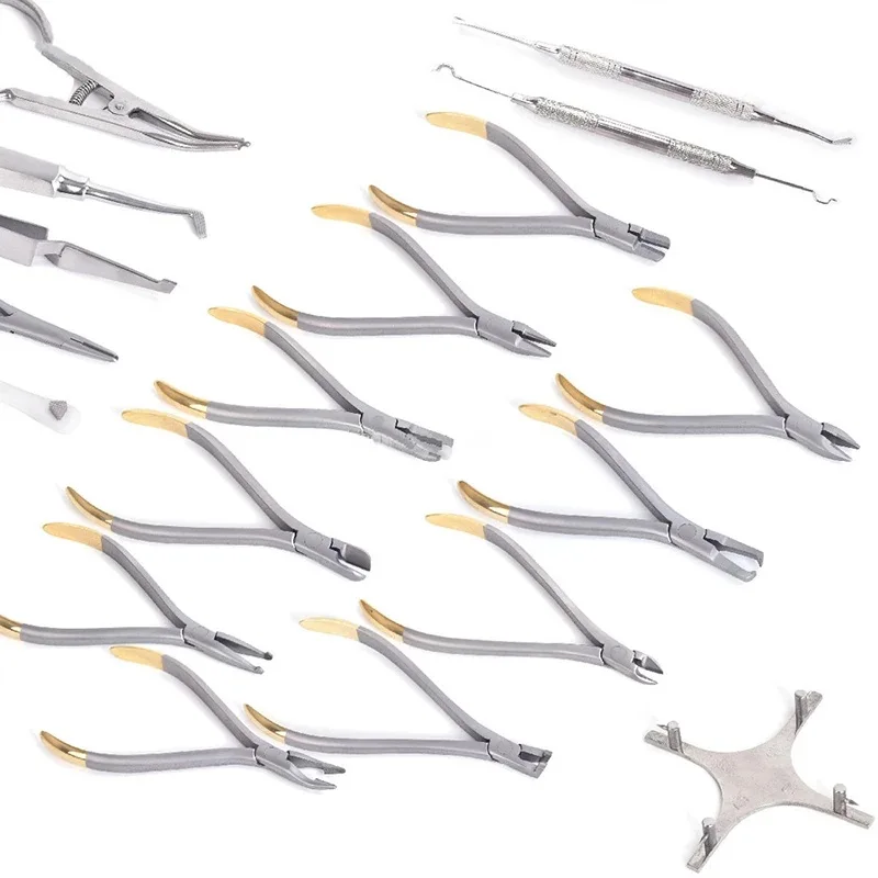 18Pcs Orthodontic Pliers Set Dental Forming Forceps Orthodontic Tools Dental Restoration Dental Restoration Instrument