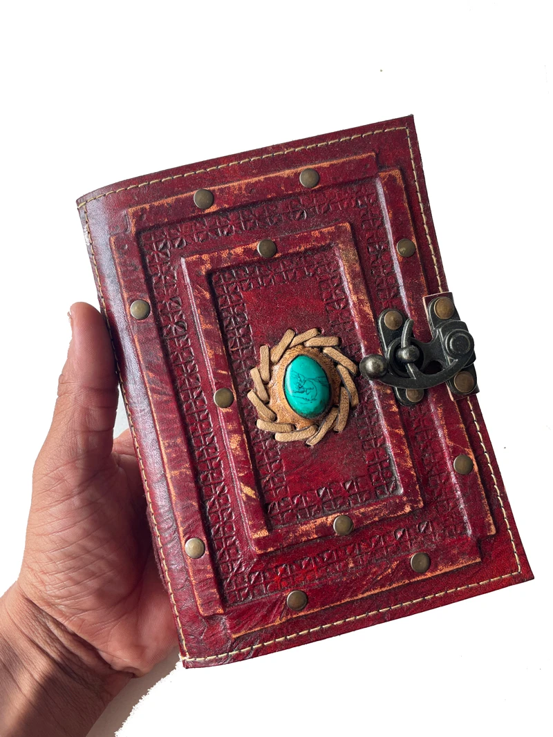 hocus pocus book of spell vintage leather journal grimoire antique witch stone notebook old books handmade book of shadows blank