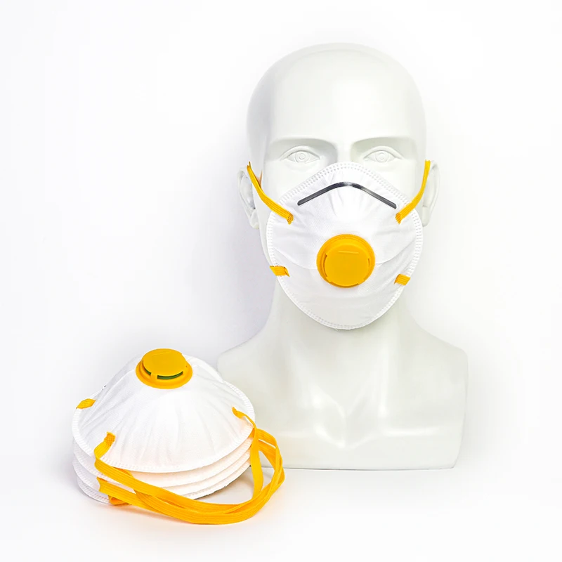 Cup type dust Mask KN95 Activated Carbon with breathing valve Industrial Sanding spray paint protection Round mas  FFP2 Cup Mask