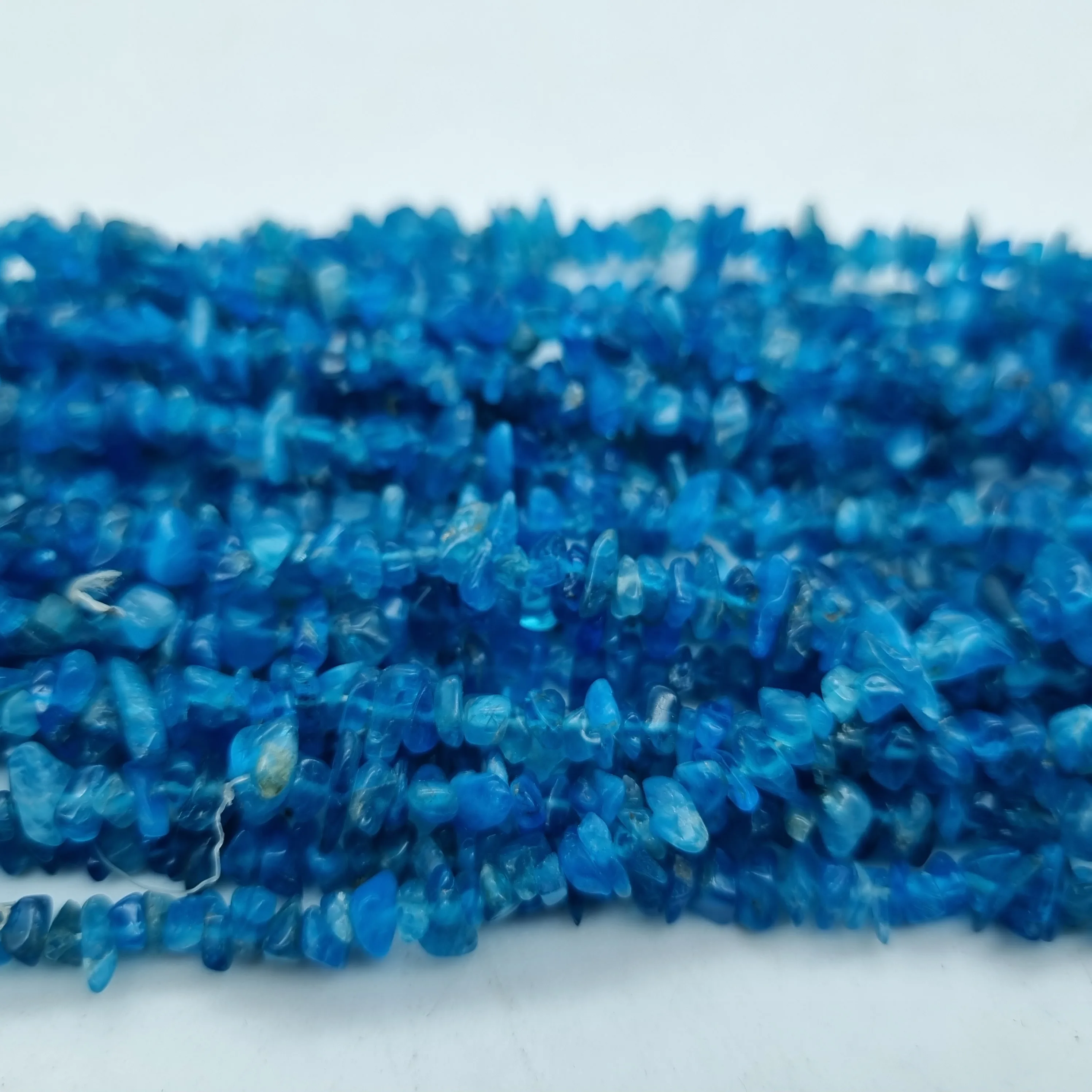 Natural Neon Blue Apatite Uncut Chips High quality In Factory Price Direct By Manufacturer For Jewelry Making