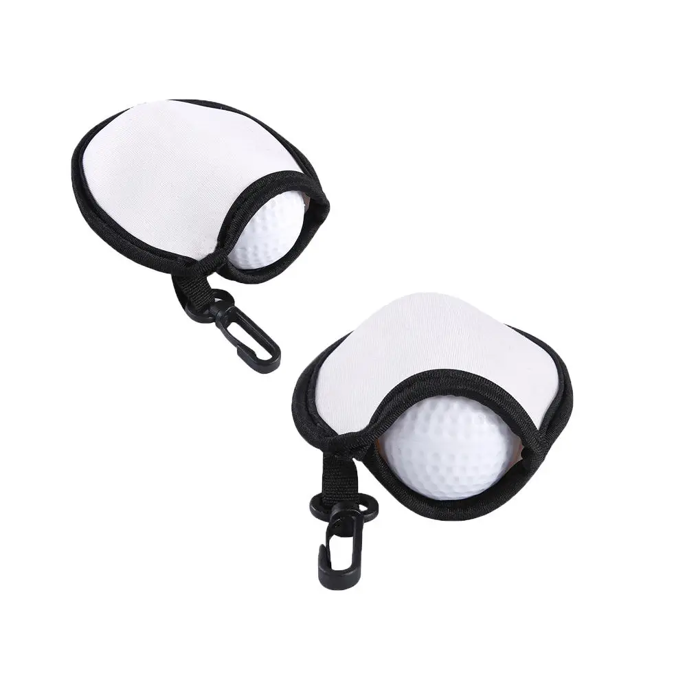 Sublimation Blanks for OEM Logo Patterns Neoprene Golf Cleaner Pouch Bags Portable Golf Ball Washer