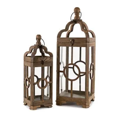 Hanging Lantern  2024 Hot selling Decorative Handmade Christmas Wood Candle Holders, Lanterns from India Customized Wooden