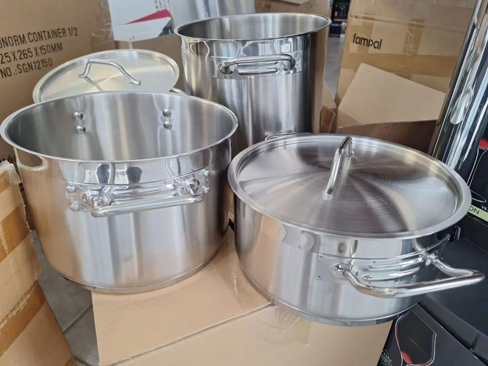 Eagle Catering 8 QT Heavy Duty Stainless steel Tri-ply Aluminum Clad Casserole Commercial Kitchen Stock Pot