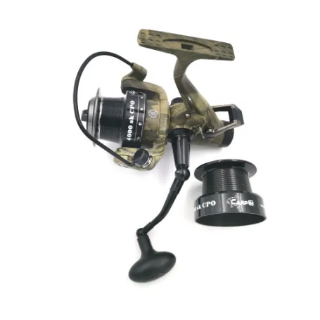 SK4000 Carp Fishing Spinning Reel Stainless Steel Ball Bearings Freewheel Drag & Anti-Twist Line Roller for River & Lake Fishing
