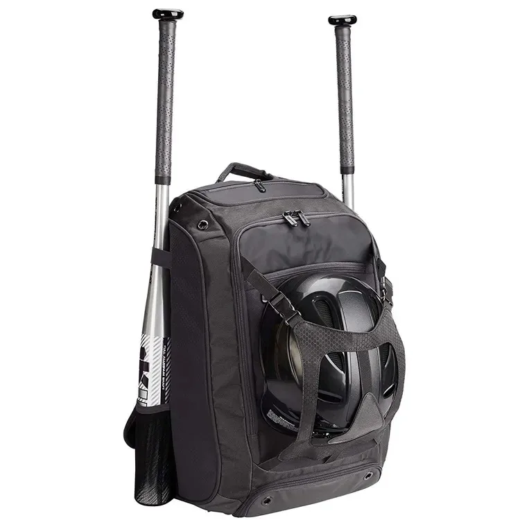 Large Storage Capacity Baseball Kit Bag Long Trolley Slowpitch softball gear cooler roller equipment bag with wheels for catcher