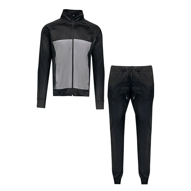 Sports Suit Men Full-Zip Tracksuit Warm Training Set Tricot Funnel Neck Color Block MAN Tracksuit Slim Fit Gym Paneled Tracksuit