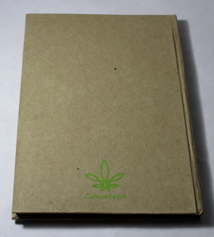Hard Cover Hemp Fiber Paper Front Printed Some Ancient Painting Hemp Leaves And Nature Notebook
