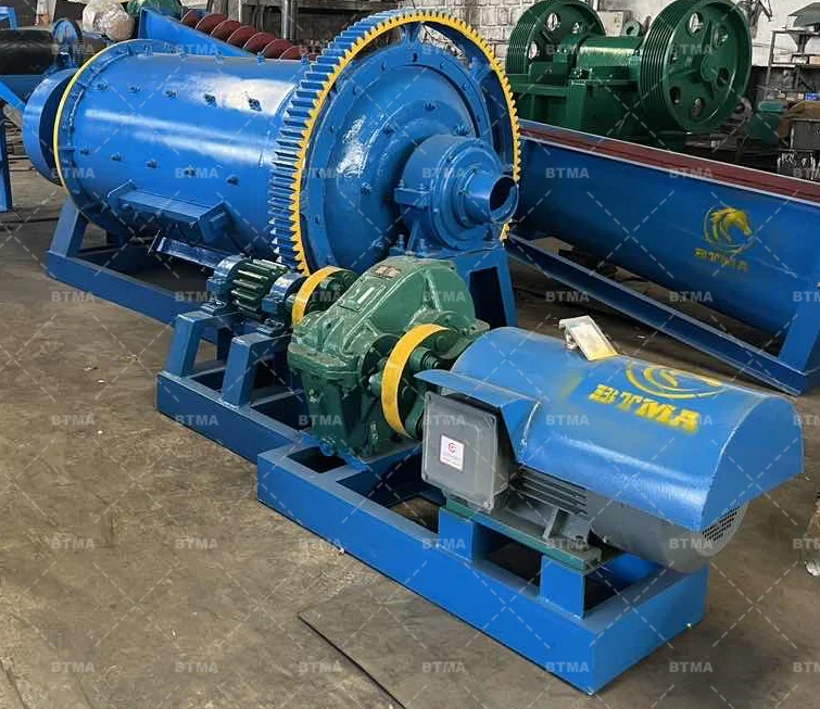 BTMA--1-2 t/h 900x1800 Model Gold Mining Clay Aluminium Grinding Ball Mill Machine Sudan and Zimbabwe