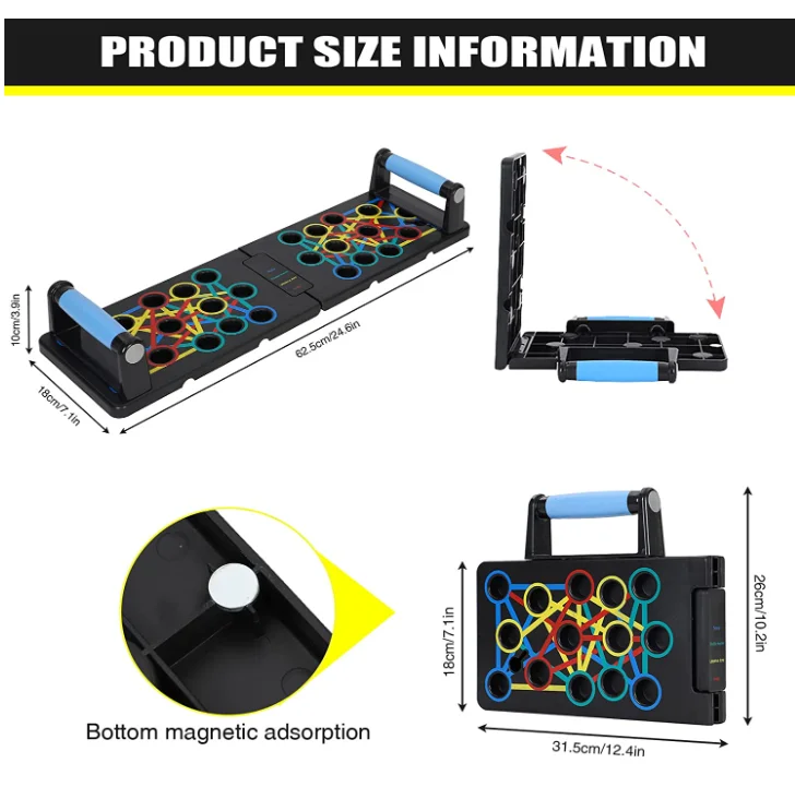 New Design Push Up Rack Board 9 Way Comprehensive Fitness Exercise Workout Folding Push-up Stands Board