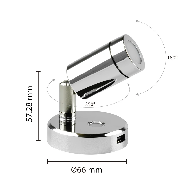 USB Socket Light Interior Bedside Lamp RVs and Campers waterproof stair step lights garden LED lights