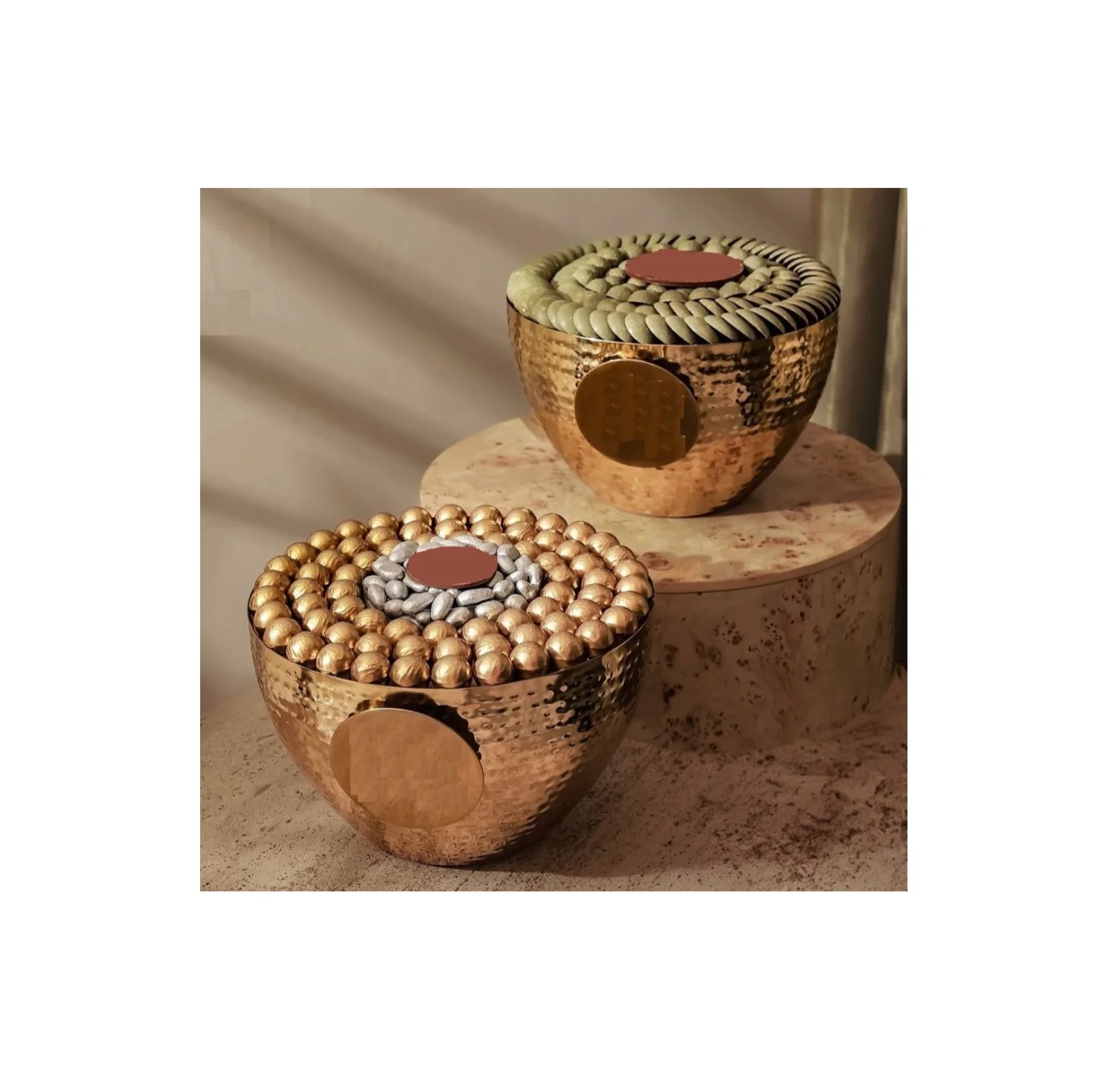 Prime Quality Chocolate Serving Bowl Round Chocolate Server Platters For Home Decor Table Ware Chocolate Serving Bowl