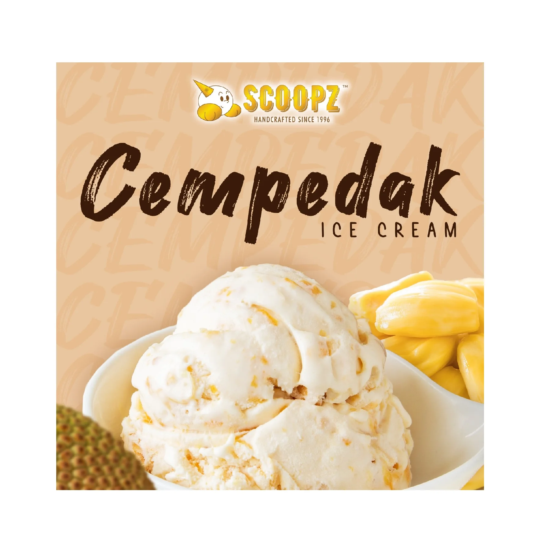 Best Quality Handcrafted Fruity Tropical Sweet Smooth Frozen Delicious Softer Texture Bag Box 3.5oz Cup Cempedak Ice Cream