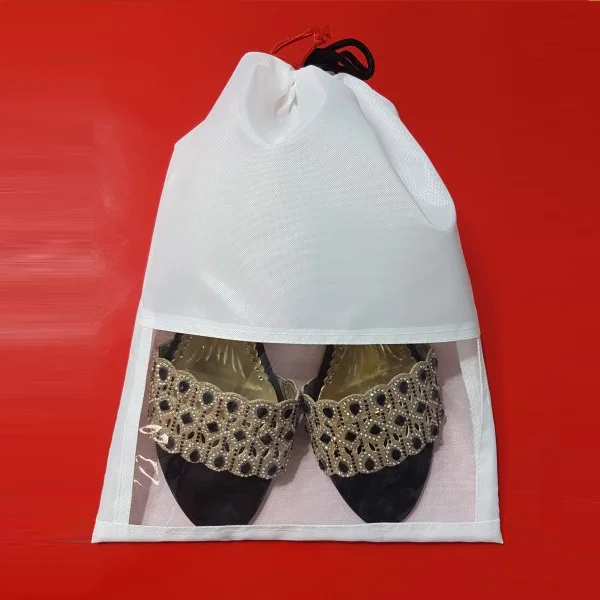 High quality reasonable price dustproof polyester Drawstring Shoe Bag customized logo made in Vietnam