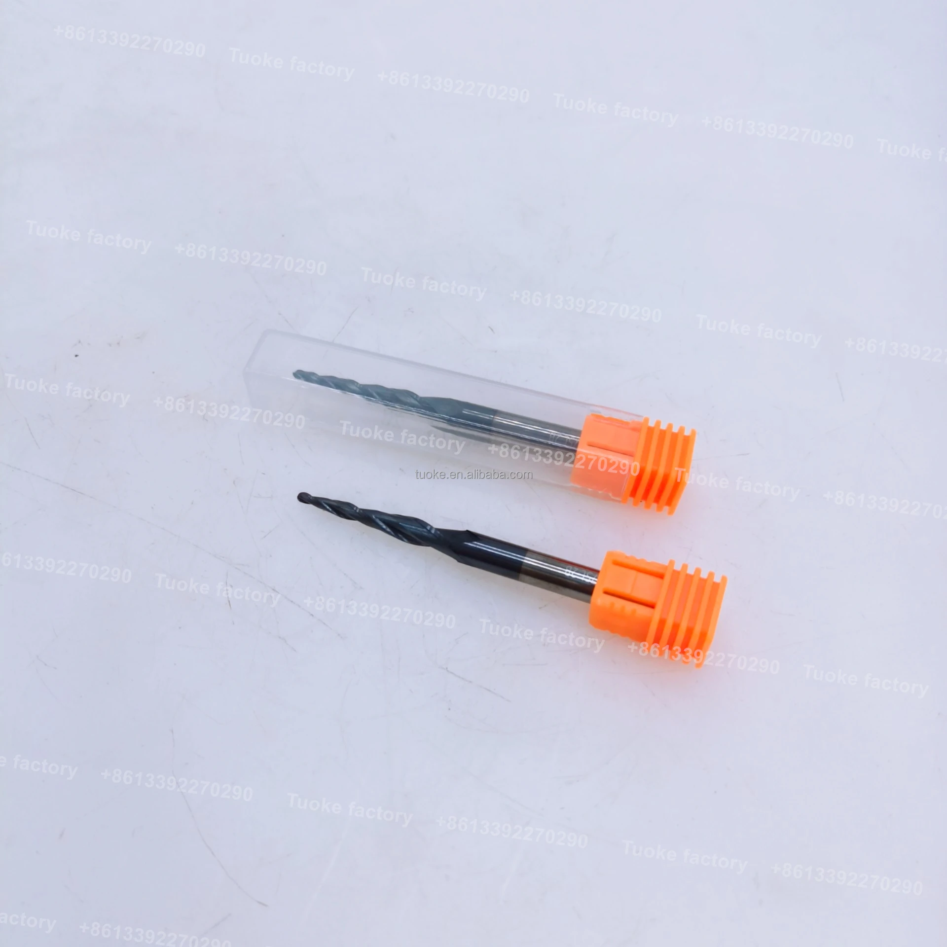 TUOKE TK617 tungsten steel Taper Ball Nose 2 Flutes End Mill  CNC  Router Bits For Wood