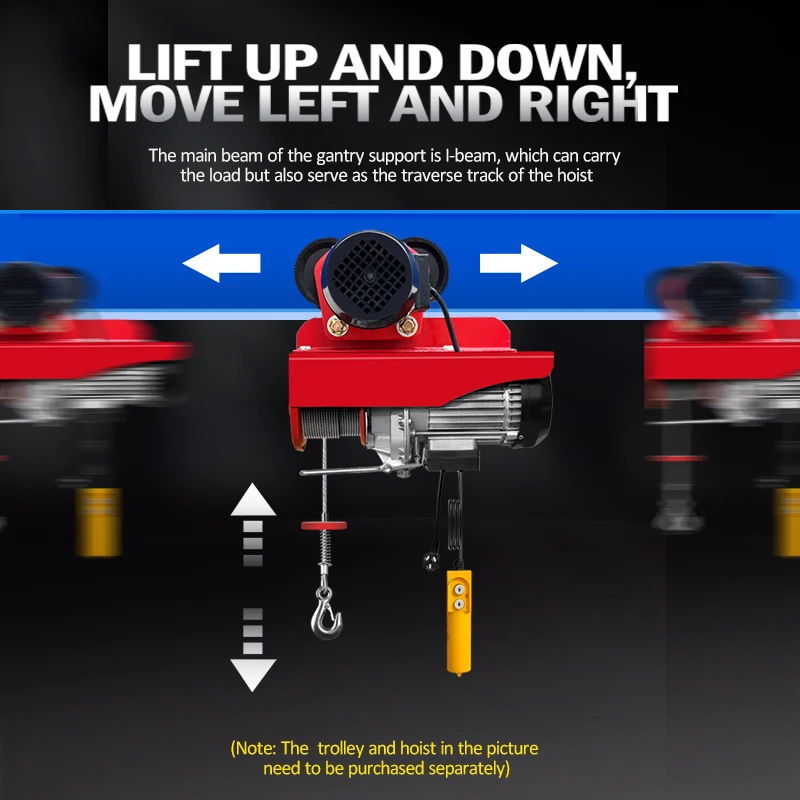 2ton 5ton 10ton Light Duty Electric Travelling Mini Portable Gantry Crane For Warehouse