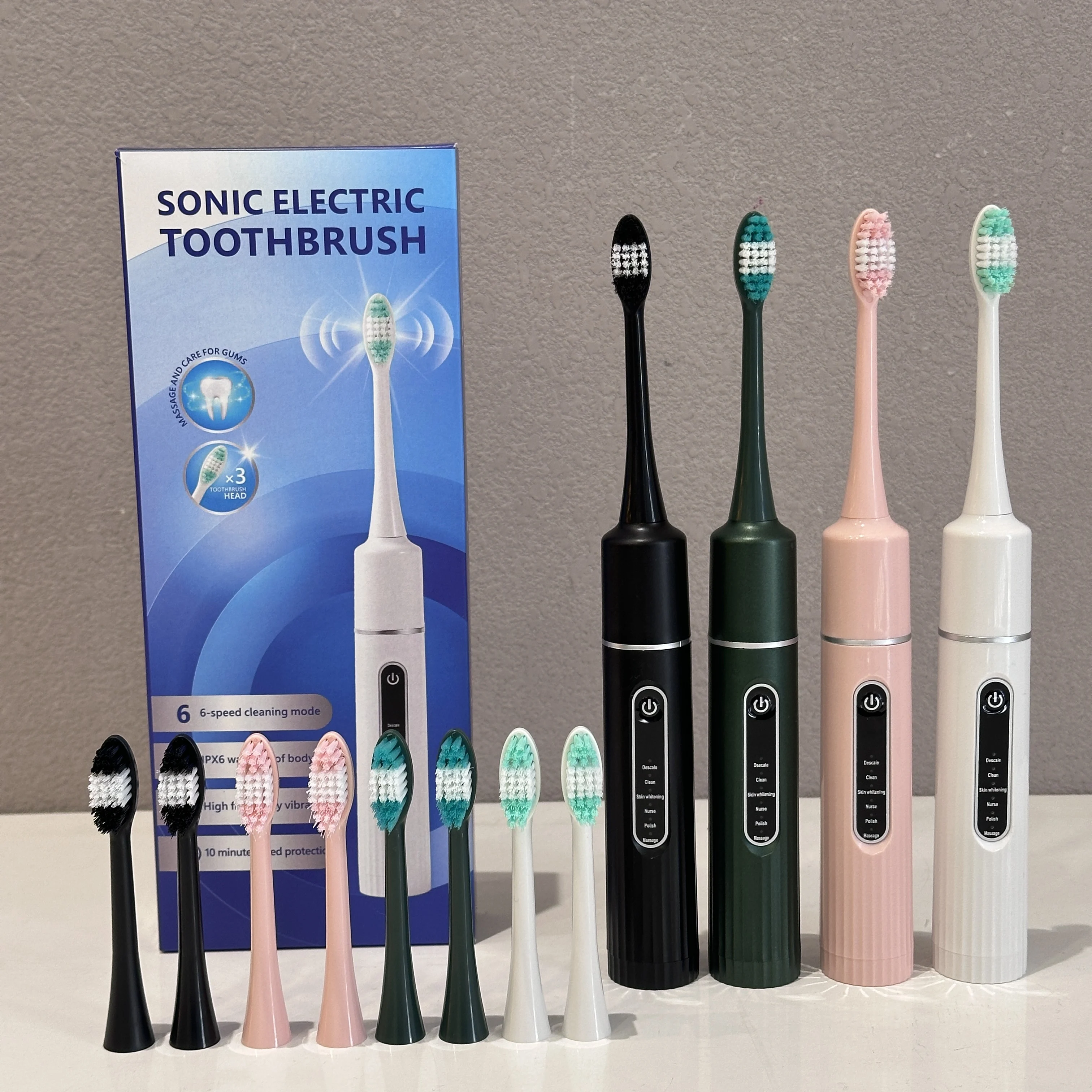 XBH OEM Высококачественная китайская автоматическая электрическая зубная щетка для взрослых с сменными головками мягкая лучшая sonic