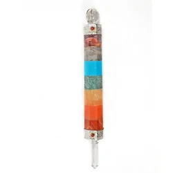 Wholesale Natural Gemstone 7 Chakra Bonded Reiki Healing Stick Wands With Ball Use Chakra Balancing Meditation Yoga