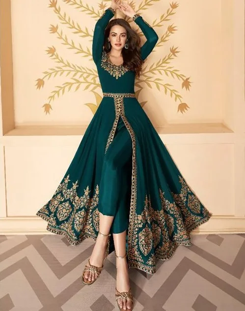 Best Selling Traditional Indian Style Georgette Anarkali Long Gown With Designer Dupatta for Women Beautiful Party Wear Dress