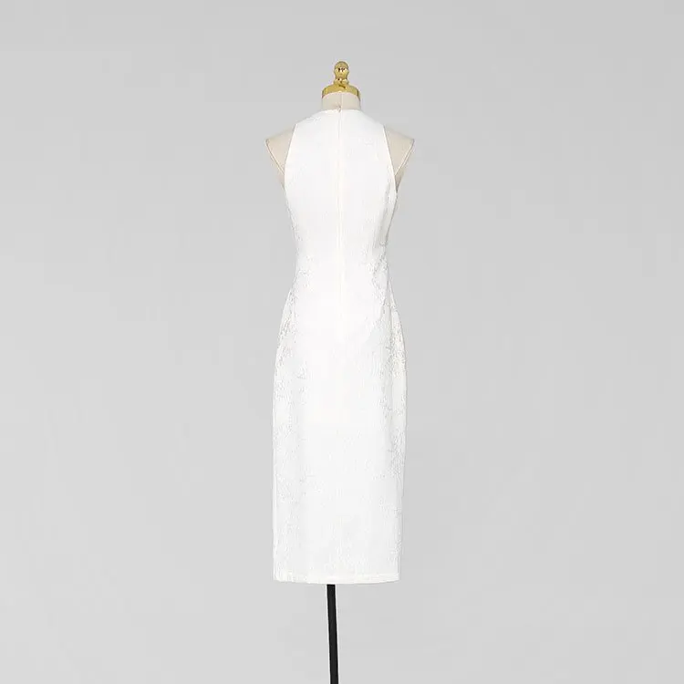 Whole sale best seller design Fancy elegant white dress for lady