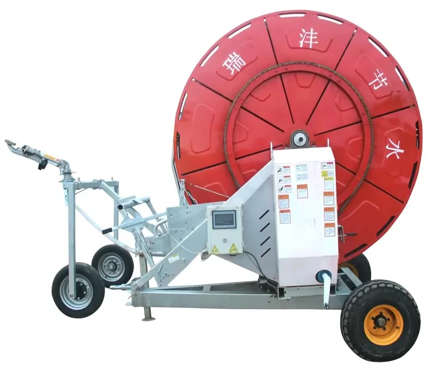 Hot selling agricultural sprinkler hose reel rain gun irrigation system
