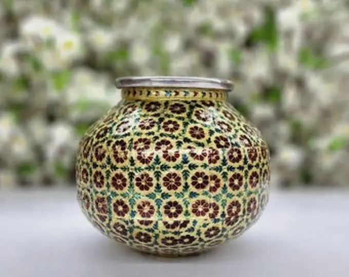 Decorative Copper Pure Kalash for Pooja German Silver Kalash, Pot  Chandi Plain Lota Sangli Kalasha for Puja (200gm)