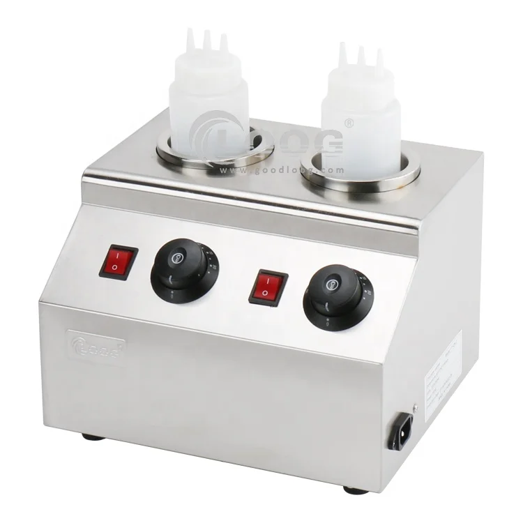 Commercial Chocolate Sauce Warmer Machine Electric Hot Fudge Warmer 2 Squeeze Sauce Warmer Suppliers