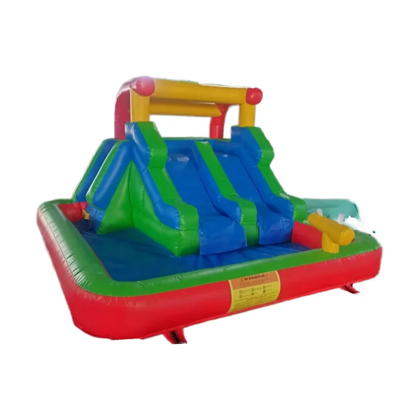 Commercial Waterslide Custom  Inflatable Dual Lane Jumper Water Slide Kids   Inflatable Water Slide With Pool