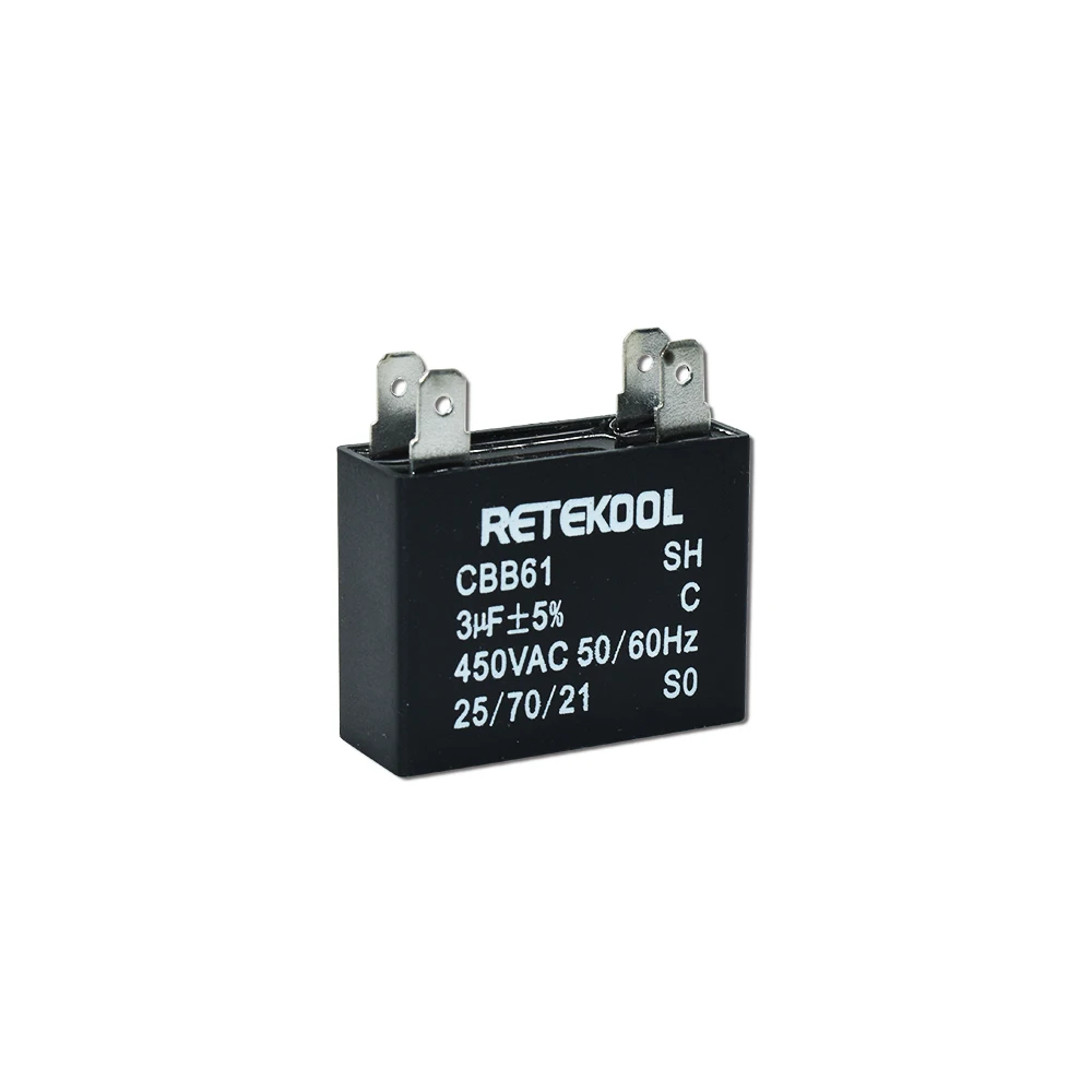 Электродвигатель Retekool CBB60 250VAC 300VAC 450VAC 500VAC конденсаторы для запуска пленки стиральной машины вентилятор водяного насоса