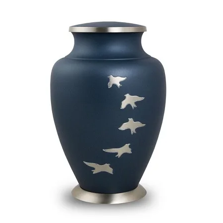 Stylish Urns Glass & Aluminum Memorial Container Jar Pot for Human Ashes Golden Color American Style Metal Urns Decorative vases
