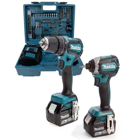 Qualtity оригинальные продажи MAkitaS 18 В литий-ионный Алмазный комплект из 16 штук + 6 x BL1850 2 Зарядное устройство и электроинструменты/Беспроводная Дрель