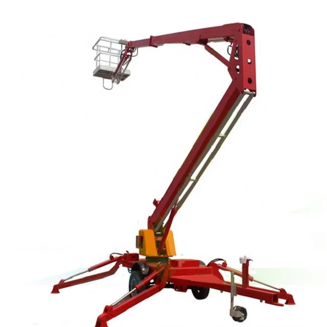 Boom Lift Towable Trailer Mounted Best Price 10m 12m Work Platform Cherry Picker Towable