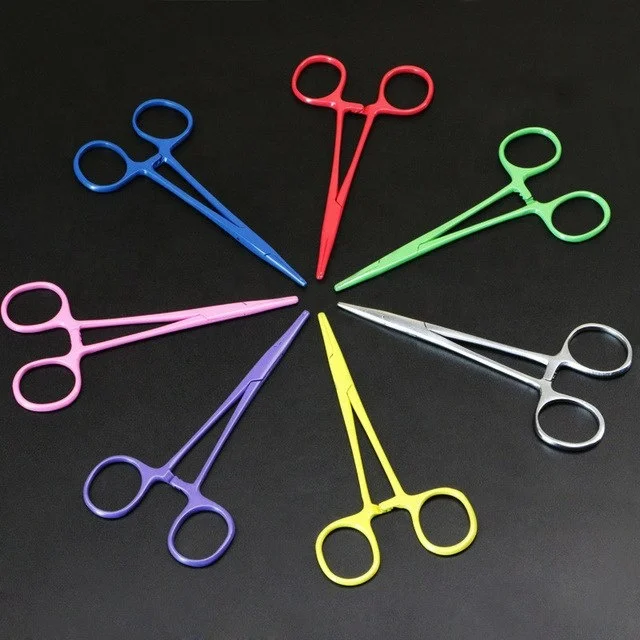 5 Inch Curved Smooth Surgical Scissors Hemostatic Mosquito Pliers for Dogs and Grooming, Pliers for Pets and Cats