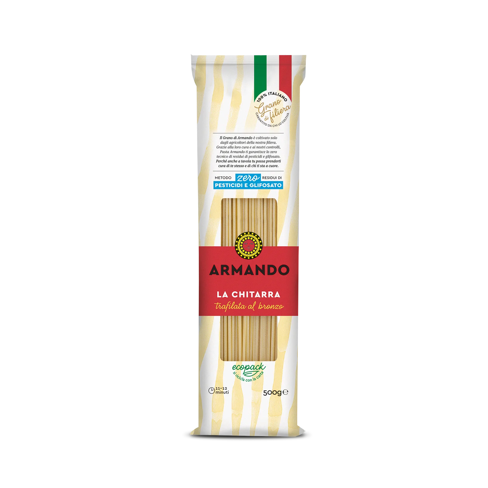 Top Italian Quality Zero Pesticid Dry pasta 500g Chitarra in bag Rough Die Durum Wheat Pasta for Wholesale