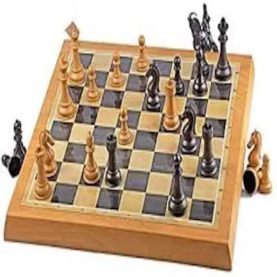 Single Peace Pine Wood Table Games Indoor Sports Chess Board with Wooden Pieces for Playing Checkers and Chess