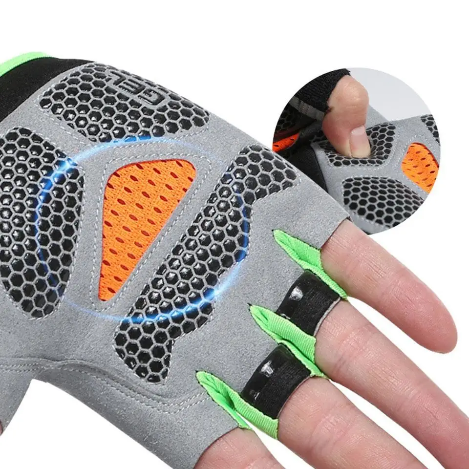 Unisex Custom Cycling Gloves Best Quality Half-Finger Anti-Slip Neoprene Leather Pad Original Sports Design Men Women Cyclists