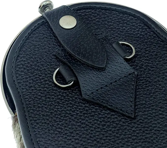 Black Genuine Leather Sporran Celtics Knot Double Embossed Scottish Kilt Sporran W-chain And Belt