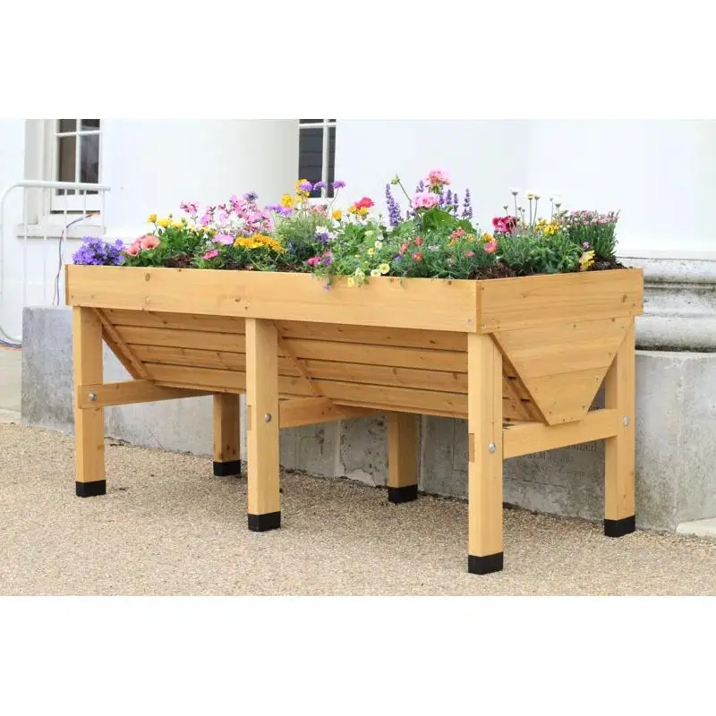 Outdoor Wooden Planter pots Unique Garden supplies flower pot Wood Planters box