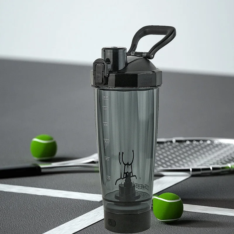Manufacturer wholesale USB charging shaker cup fitness bottle protein powder milkshake 600ml electric shaker bottle