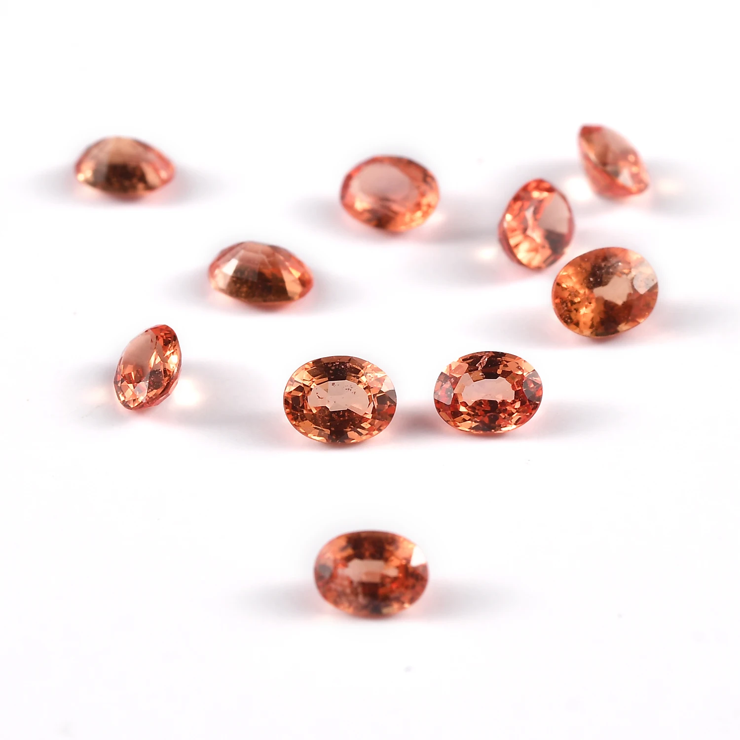 Natural Padparadscha Sapphire 4x3mm Cut Oval Wholesale High Quality Bulk Pink Orange Sapphire Loose Gemstone for making Jewelry