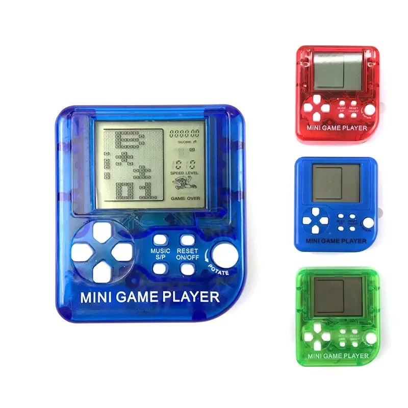 kids Handheld pixel Screen Mini Classic Game Machine Retro Brick Game Console Keychain