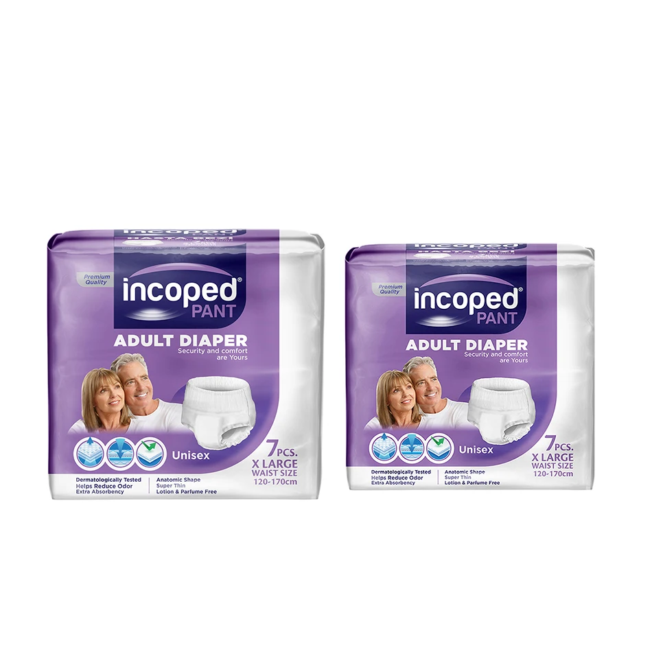 Private Label Premium Quality Incoped Pant Unisex Adult Diaper Medium Large And Ex Large Size Adult Diaper