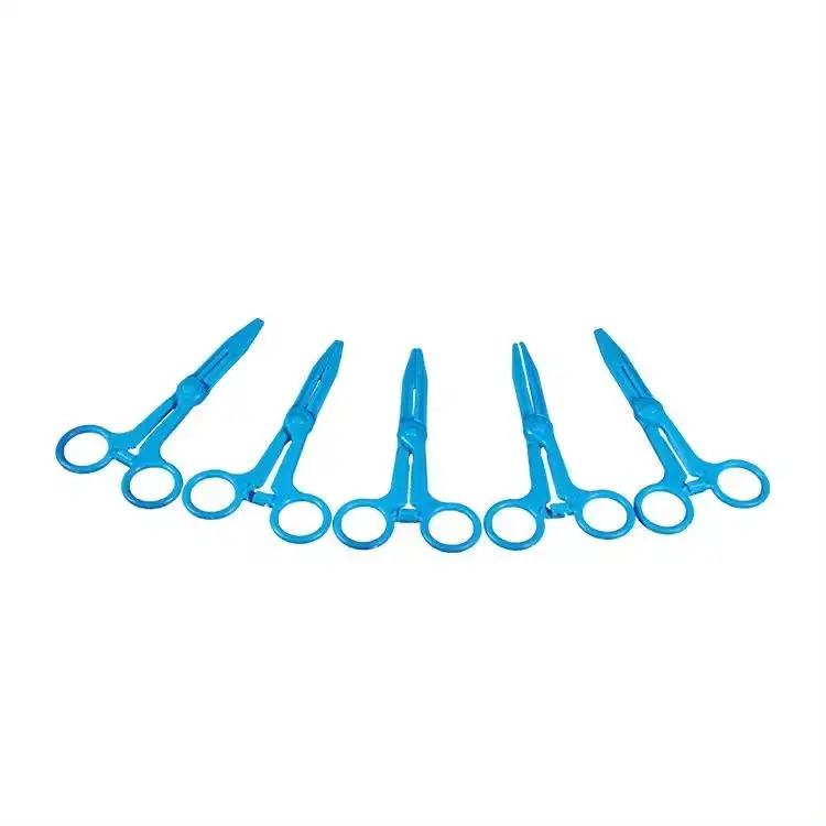 disposable single use sterile hemostatic forceps surgical tweezers medical clamp plastic forceps