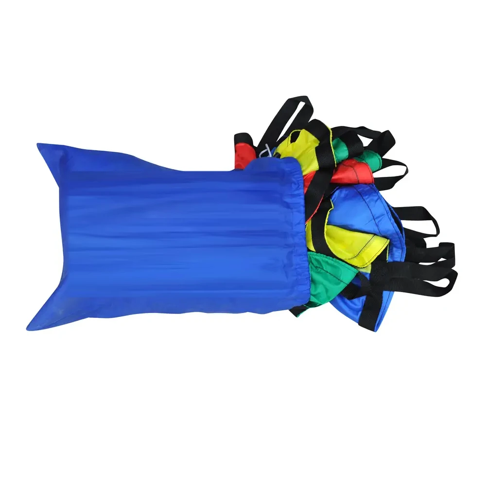 Super Quality Children Educational Team Work Play Games Toy Handles Rainbow Parachute At Reasonable Price