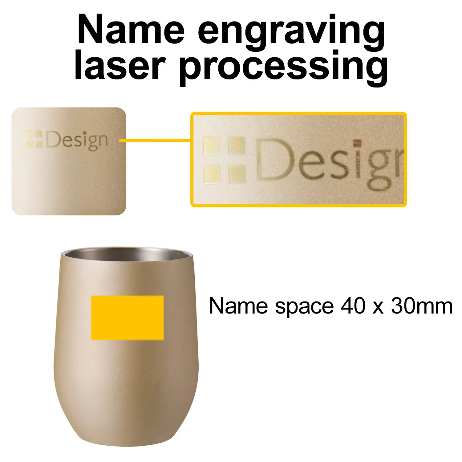 Vacuum stainless steel thermo tumbler 390ml(Champagne Gold)