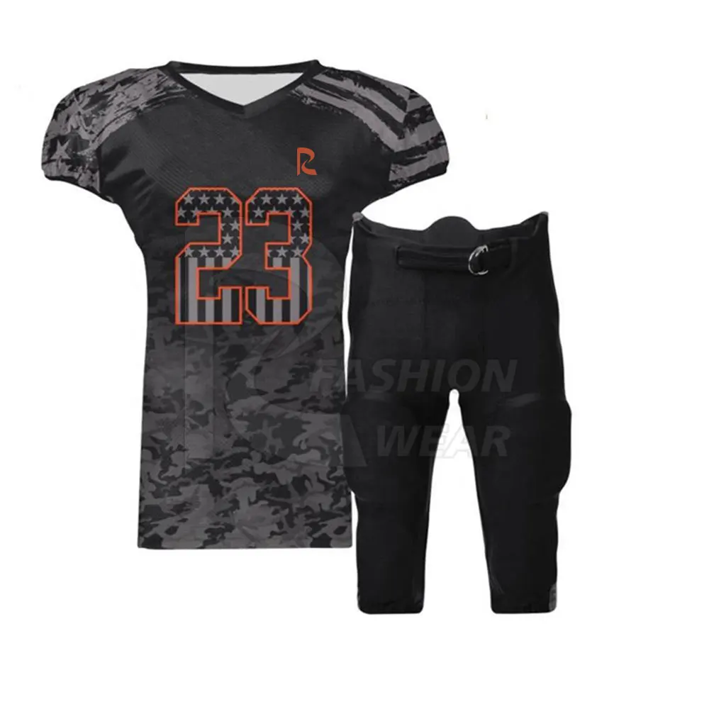 Custom wholesale High Quality Latest Design Men Sublimation Kids OEM Customized  Logo Age American Football Jersey