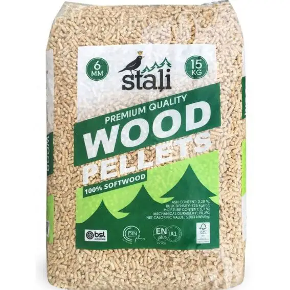 Wood Pellet 6mm and packing in small bag / Wood Pellets DIN PLUS / ENplus-A1 Wood Pellets for sale