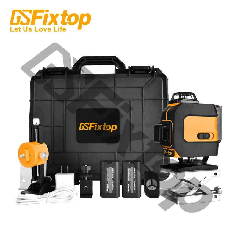GSFIXTOP пульт дистанционного управления Pro 4D 16 линий градусов вращения 360 зеленый настенный кронштейн Лазерные