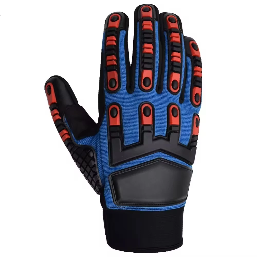 Real Goat Skin Leather Anti slip Cut Resistance Impact Working Gloves TPR finger tips knuckle protection winter Safety Gloves
